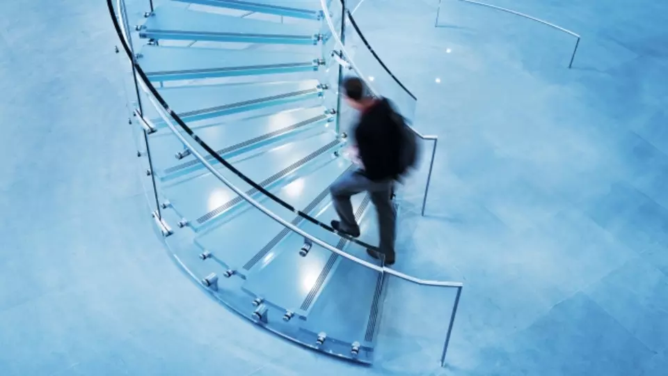 escalier en verre